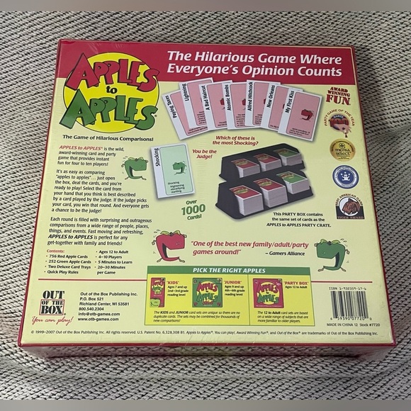 Apples to Apples Party Box Game - Red and Green - Picture 7 of 8